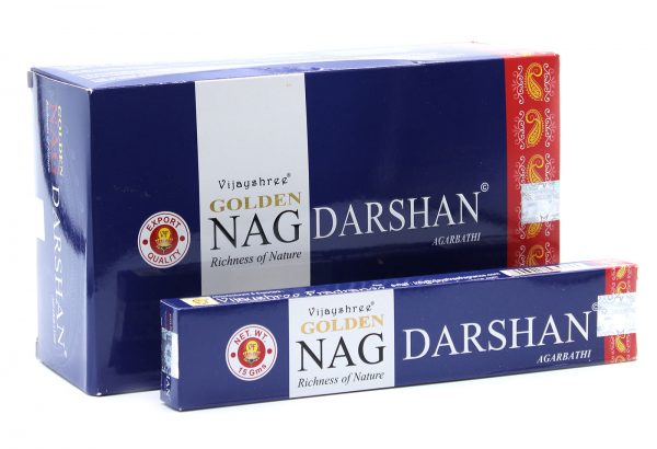 Incenso Naturale Golden Nag Darshan 15 gr  Premium Quality