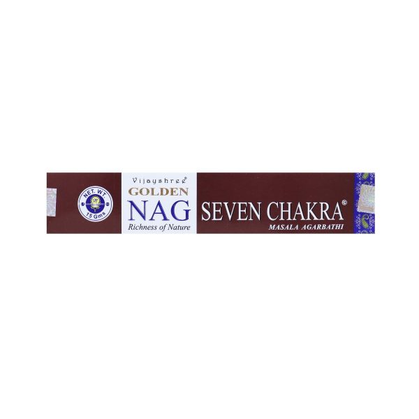 Incenso Naturale Golden Nag Seven Chakra 15 gr Premium Quality - immagine 2