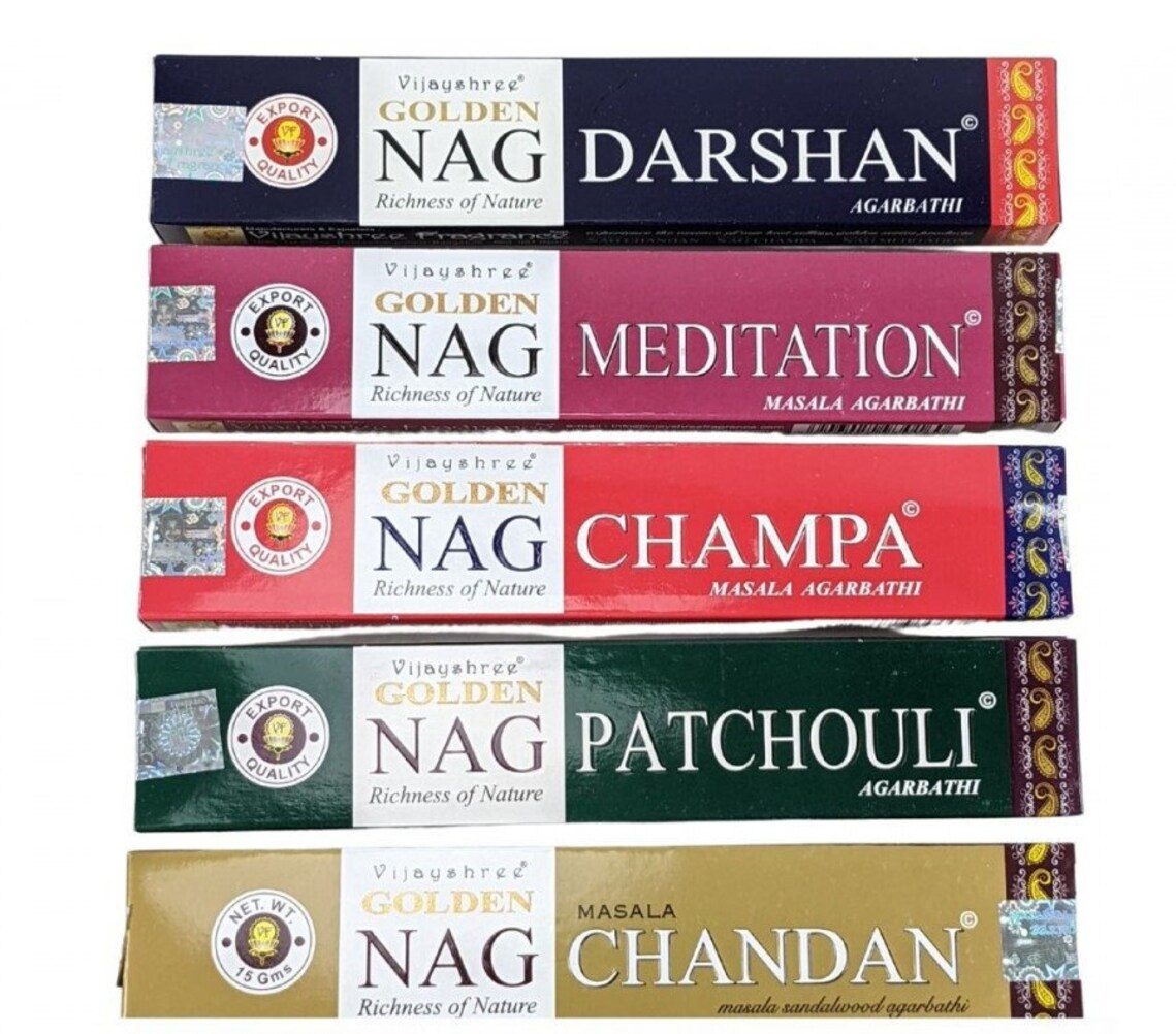 Nag Golden set Incenso Naturale Golden Nag Buddha 15 gr Premium Quality